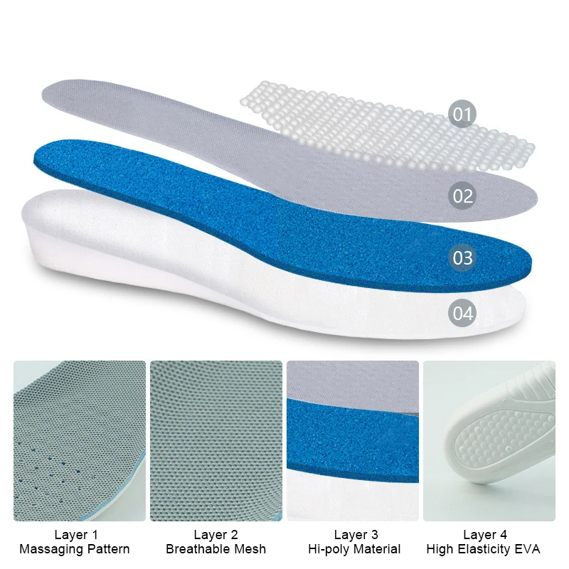 Comfortable Height Increase EVA Insole Breathable Sports Insole