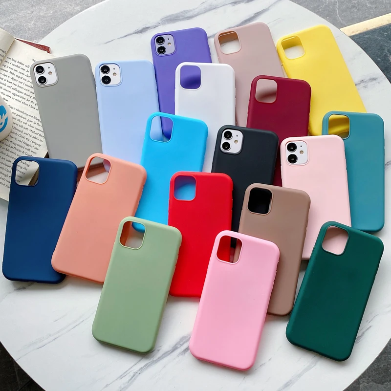 Силиконовый чехол для телефона Apple Iphone 11 12 13 Pro Max Mini 7 8 6S Plus Xr X Xs 5 Se противоударный Заводская оптовая