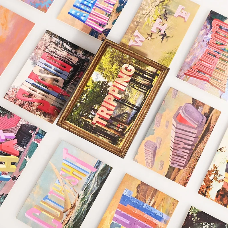 Flash cards deck high quality cardboard affirmation card printing custom card games