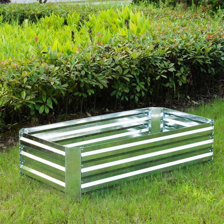 Large Raised Garden Bed Galvanized Steel Planter Box Garden Veggies Herbs Box
