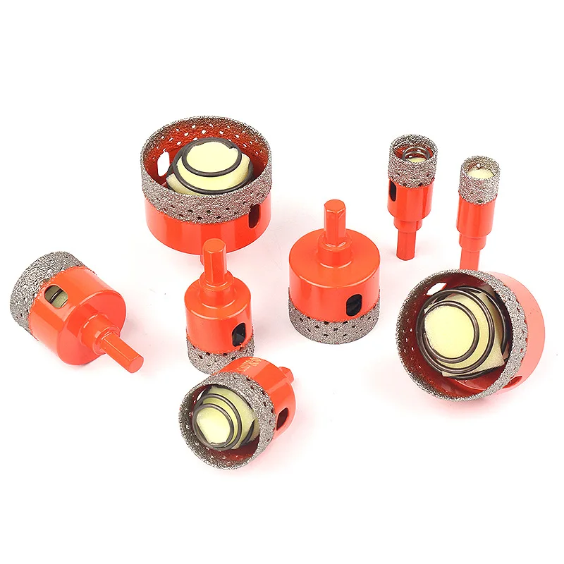 XMGT Hot sale professional Diamond tile drill bit wall hole saw cutter with spring wet dry use  tile drilling tool with drill