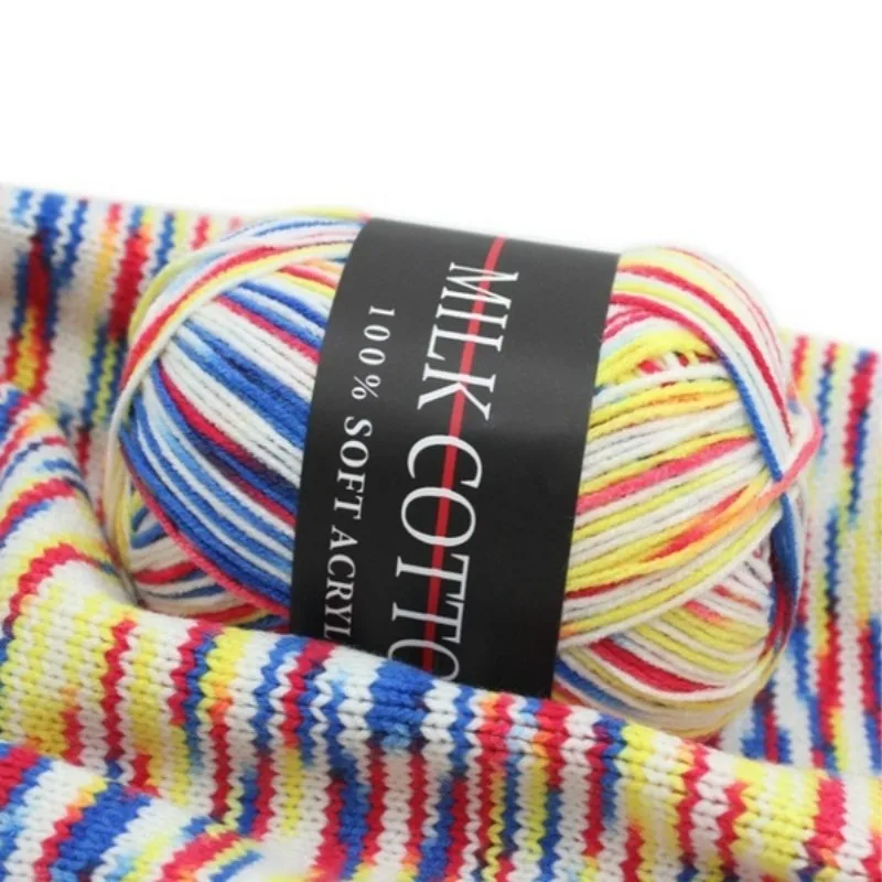 23 Colors Hand-Woven Milk Cotton Baby Scarf Sweater Crocheted Thick Wool Thread 50g Cotton Wool Yarn anti-slipping soft wool
