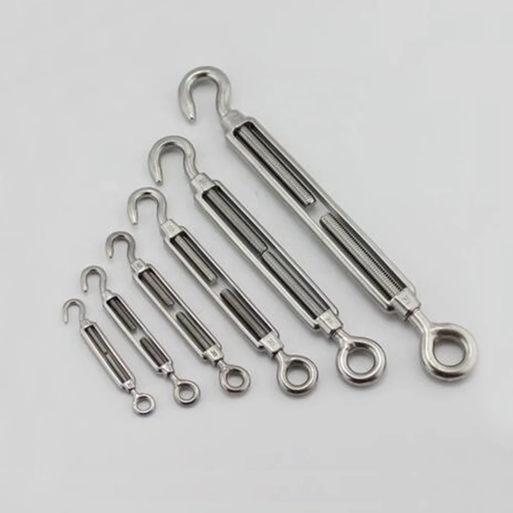 European Type Turnbuckle Hook&Eye High Polished Stainless Steel AISI316/304 Wire Rope For Assemble