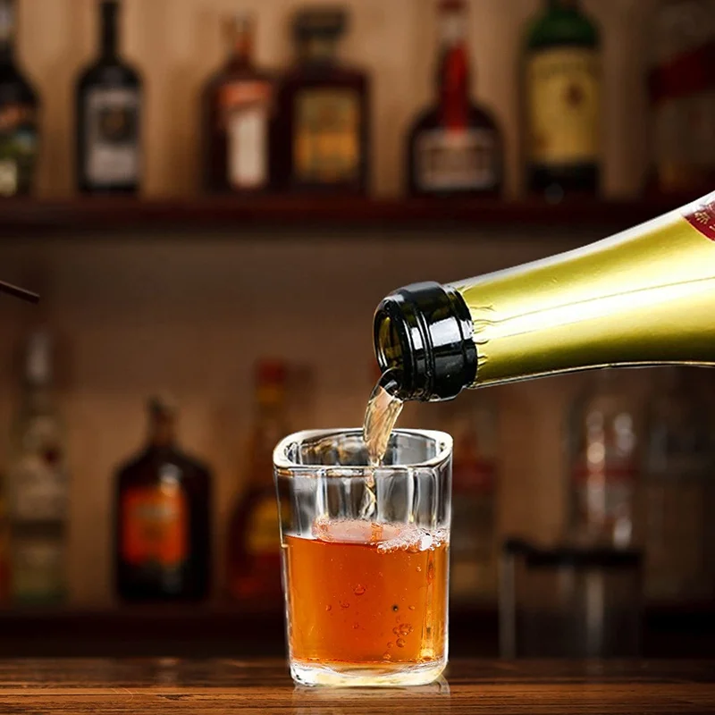 6-Pack Shot Glasses Set Cool Shot Glasses 2 oz Tequila Shot Glasses with Heavy Base