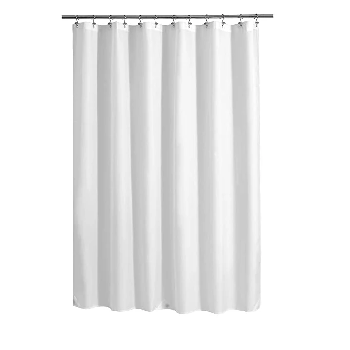 Factory direct selling mutli colors durable aoft touch waterproof polyester blend shower bath curtain