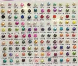 High quality fashion color half cut ceramic glue pearl beads wholesale