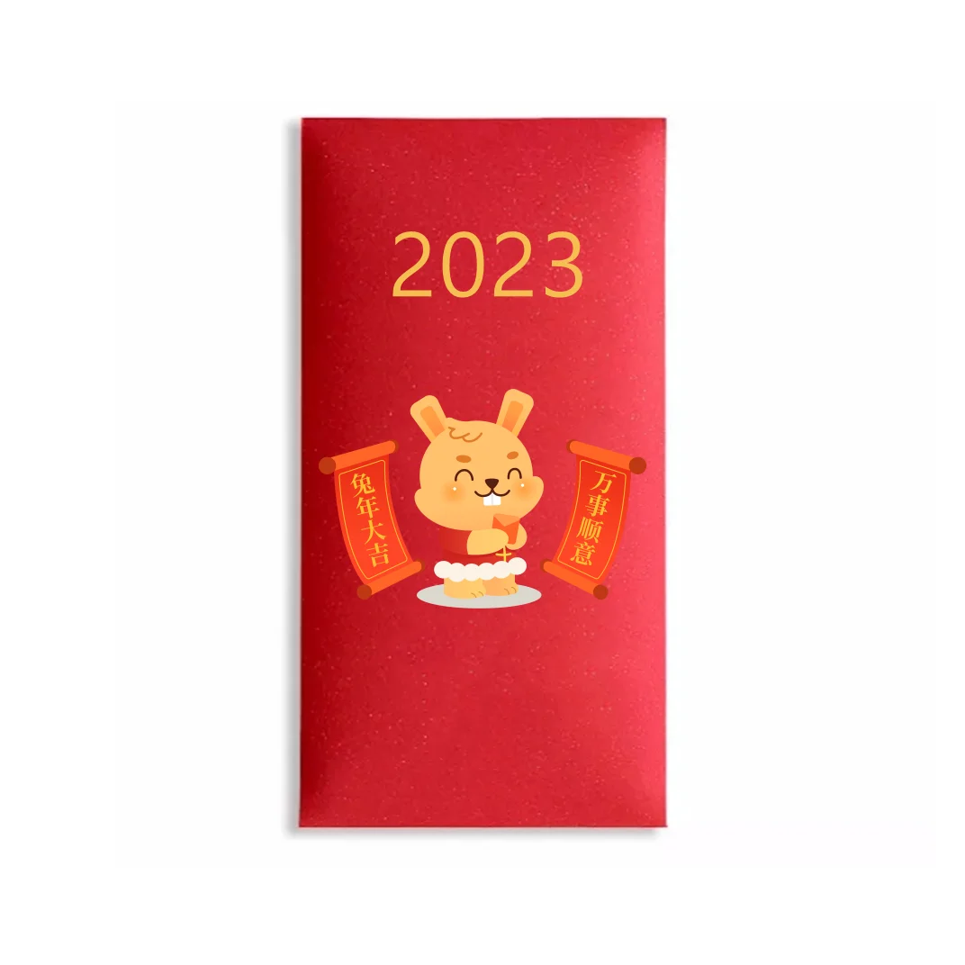 Custom Red Packet Envelope Embossing Lucky Money Envelope For Chinese New Year