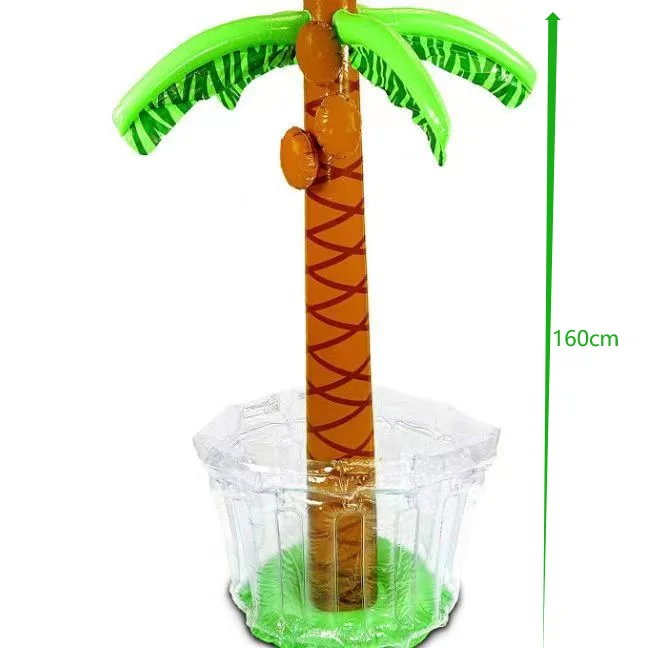 Custom party decoration ice cooler pvcinflatable palm tree cooler jumbo outdoor party cooler