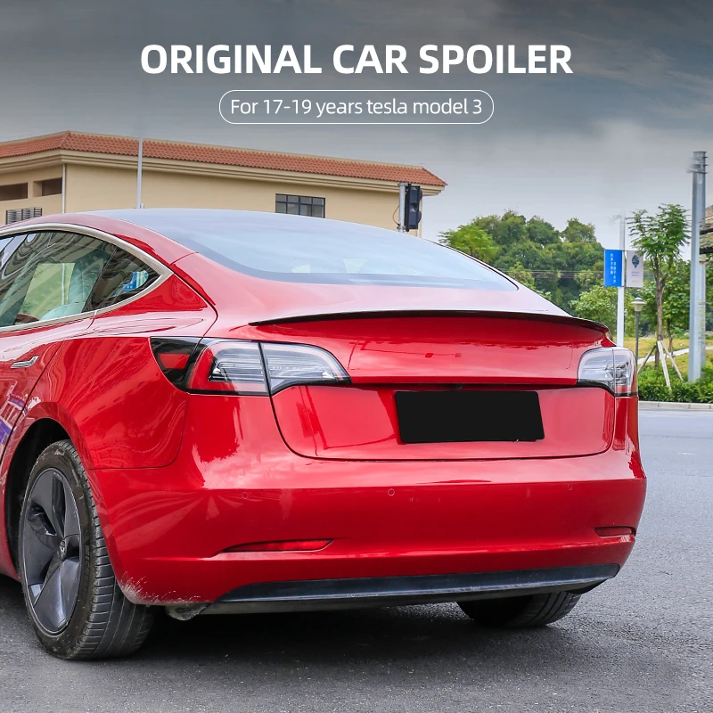  Аксессуары декоративный спойлер из углеродного волокна для заднего спойлера Tesla Model