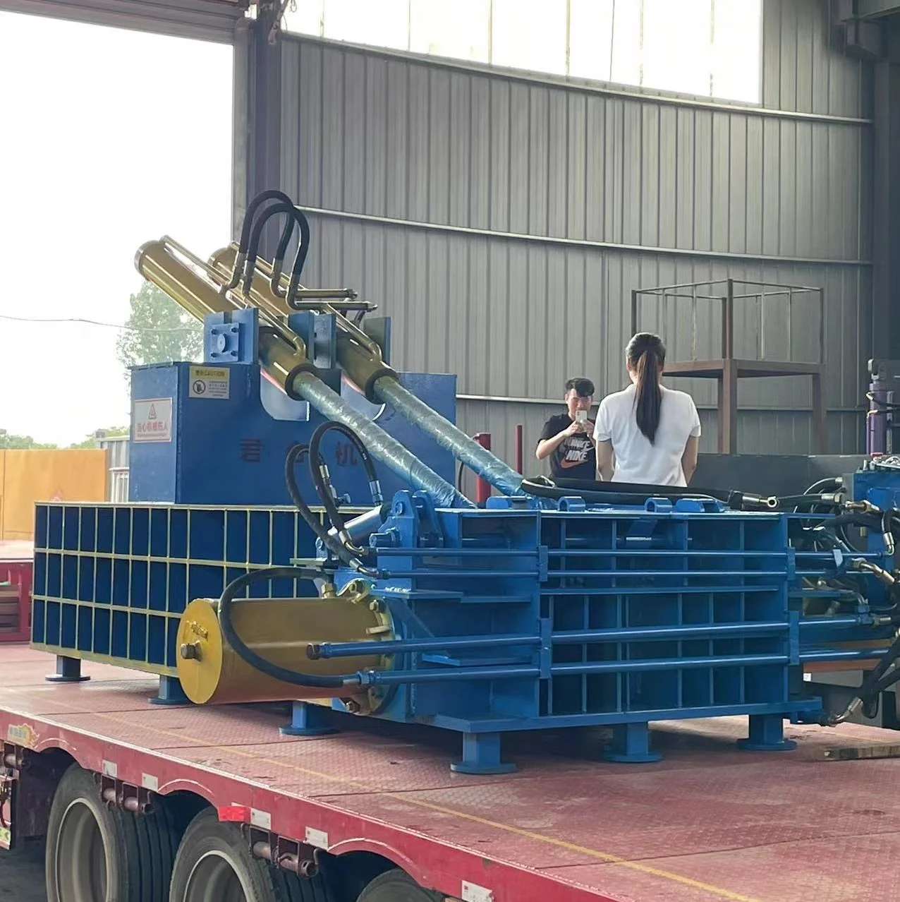 High Quality Stainless Steel Aluminum Scrap Metal Baling Press Machine New Condition Gearbox Bearing Hydraulic Automatic Motor
