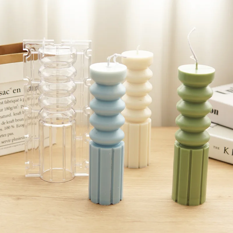 DIY  Candle Plastic Mould Transparent Candle Making Mould Aromatherapy Molds Acrylic Candle Mold