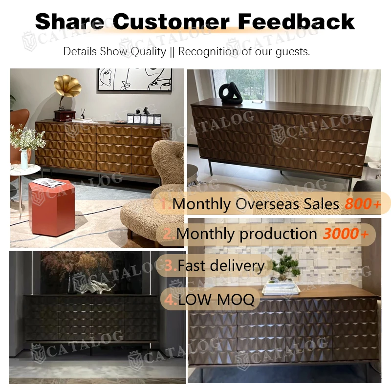 Mid-ancient Style Living Room Cabinet Antique Modern Design Buffet Storage Cabinet Console Sideboard