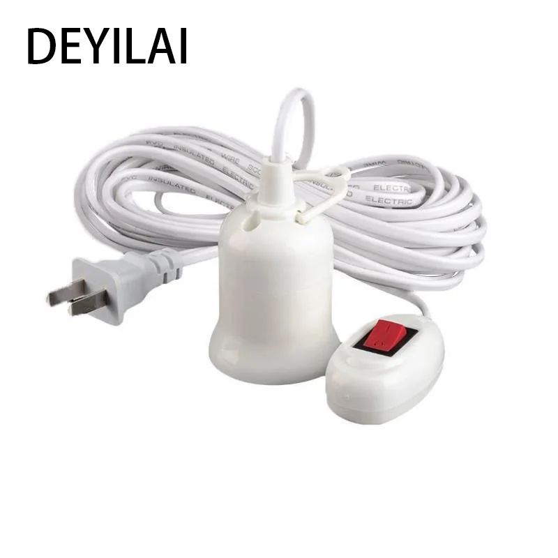 Wholesale Price Led corn bulb base socket lamp holder on off switch extention e27 to EU US plug 2 pin adapter converter