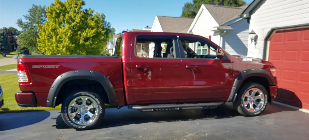 KSCPRO Off-Road Accessories Matte Black Bolt-On Style Fender Flares For RAM 1500 DT New Body 2019-2022