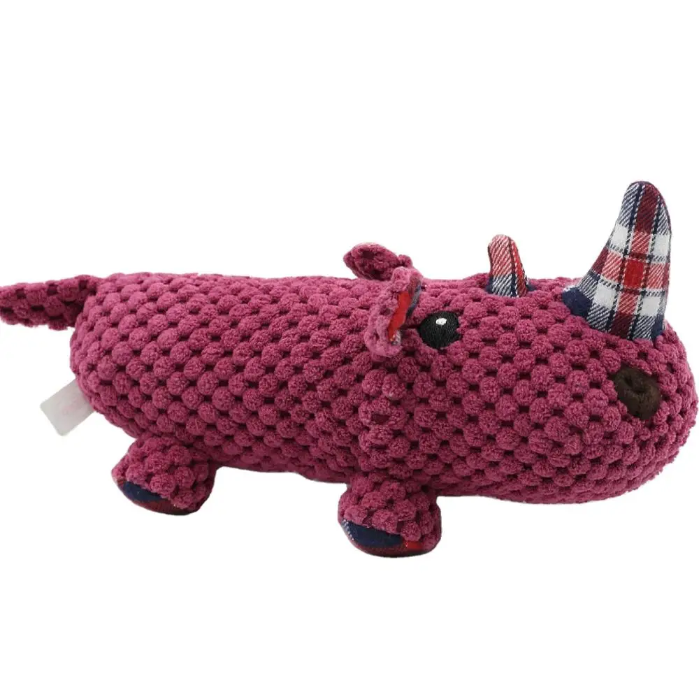 
Manufacturer customized rhino plush dog toy with cheapest price 