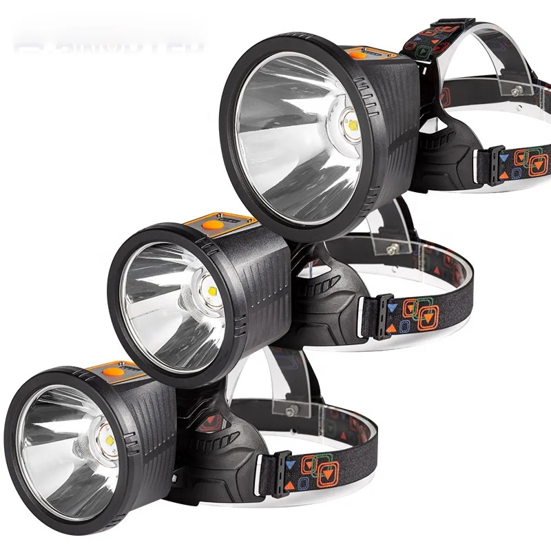 Multi Function Strong Light Headlamp Outdoor Camping Cycling XHP50 Led Built-In Large Capacity Battery Headlamp and Bicycle Lamp