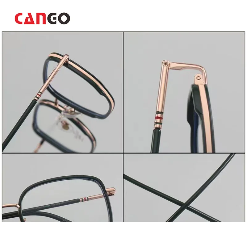 Men retro anti-blue light eyeglasses frames women high-class sense of fashion black frame decorative flat glasses