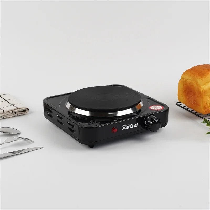 High Quality Single Cast Iron Burner Adjustable Thermostat 1000W Portable Electric Stove Hot Plate Cooking