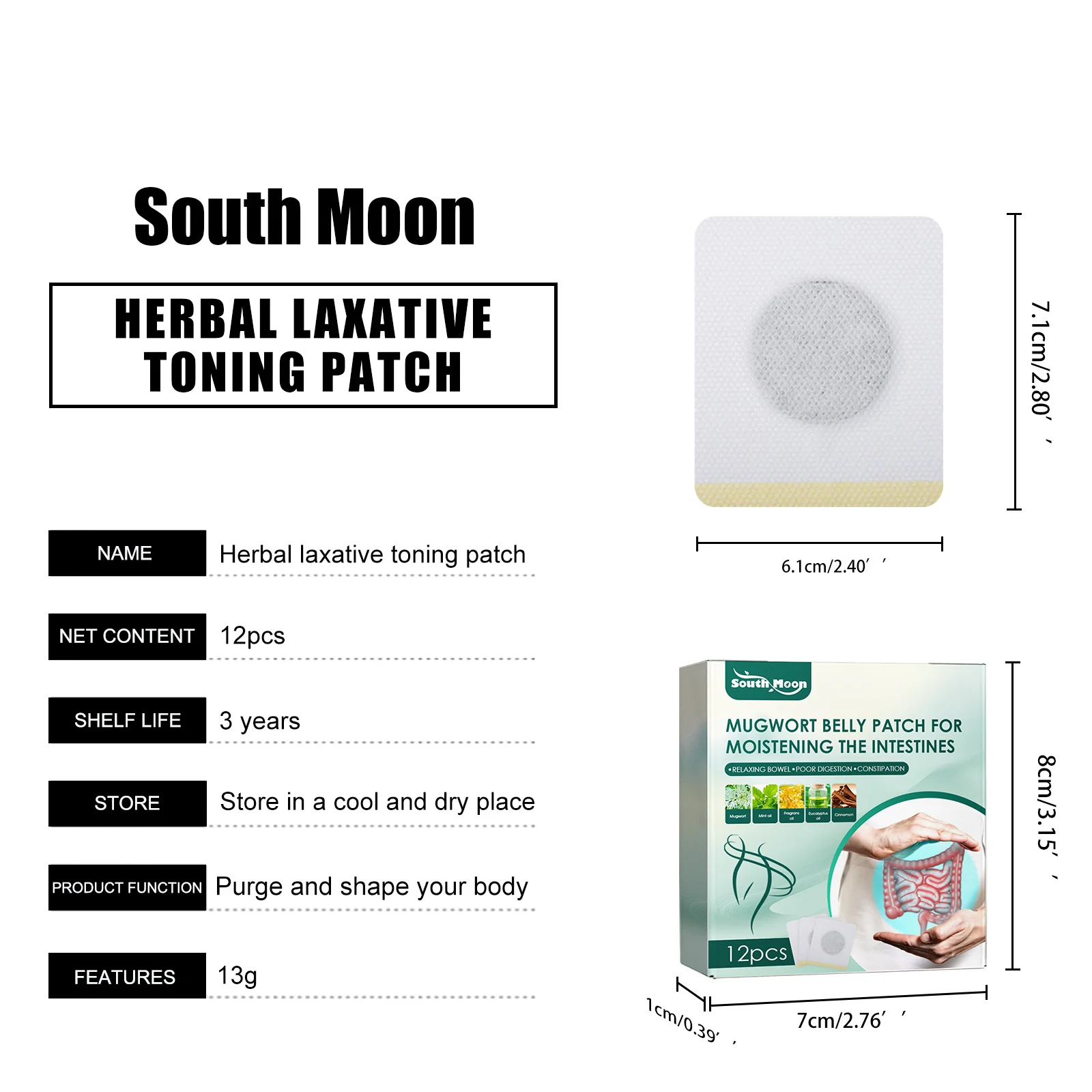 Hot Sale Purge and Shape Your Body Relaxing Bowel Poor Digestion Treating Natural Effective Ingredients Slimming Patch