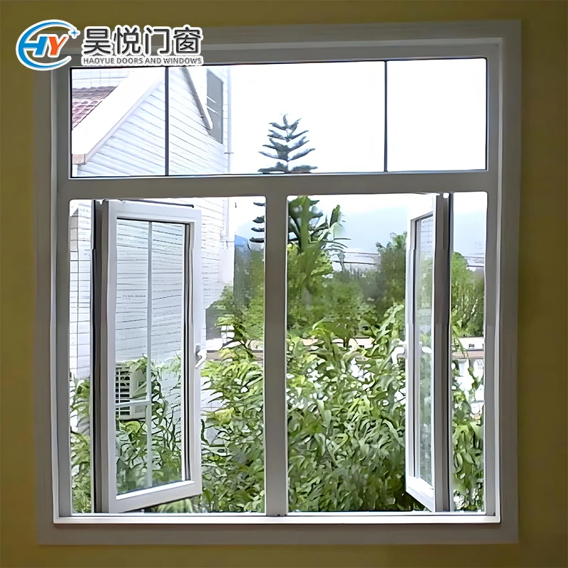 California USA New Design Customized PVC Casement Windows Hotels European Style Vertical Stainless Steel Louver Wholesale Stores