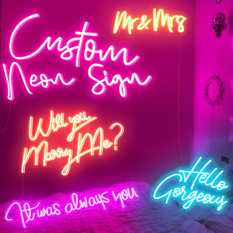 Прямая поставка 12 В 220 домашний Настенный декор для свадебной вечеринки светодиодные буквы уличные водонепроницаемые неоновые вывески на заказ