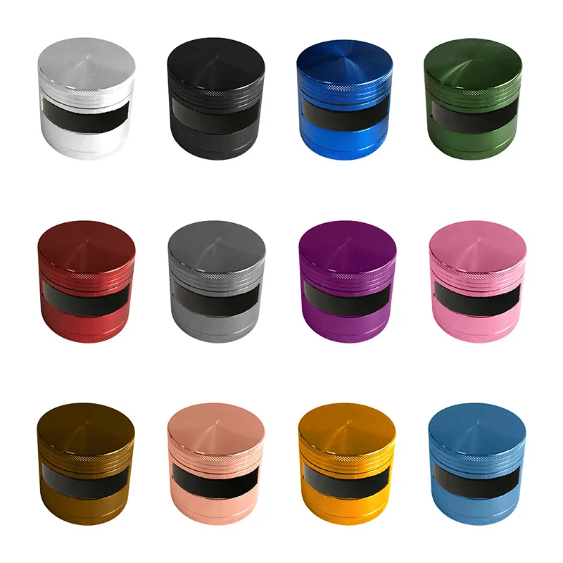 New arrival Wholesale Tobacco Grinder for Dry and Tobacco Portable aluminum Metal Grinder 63mm