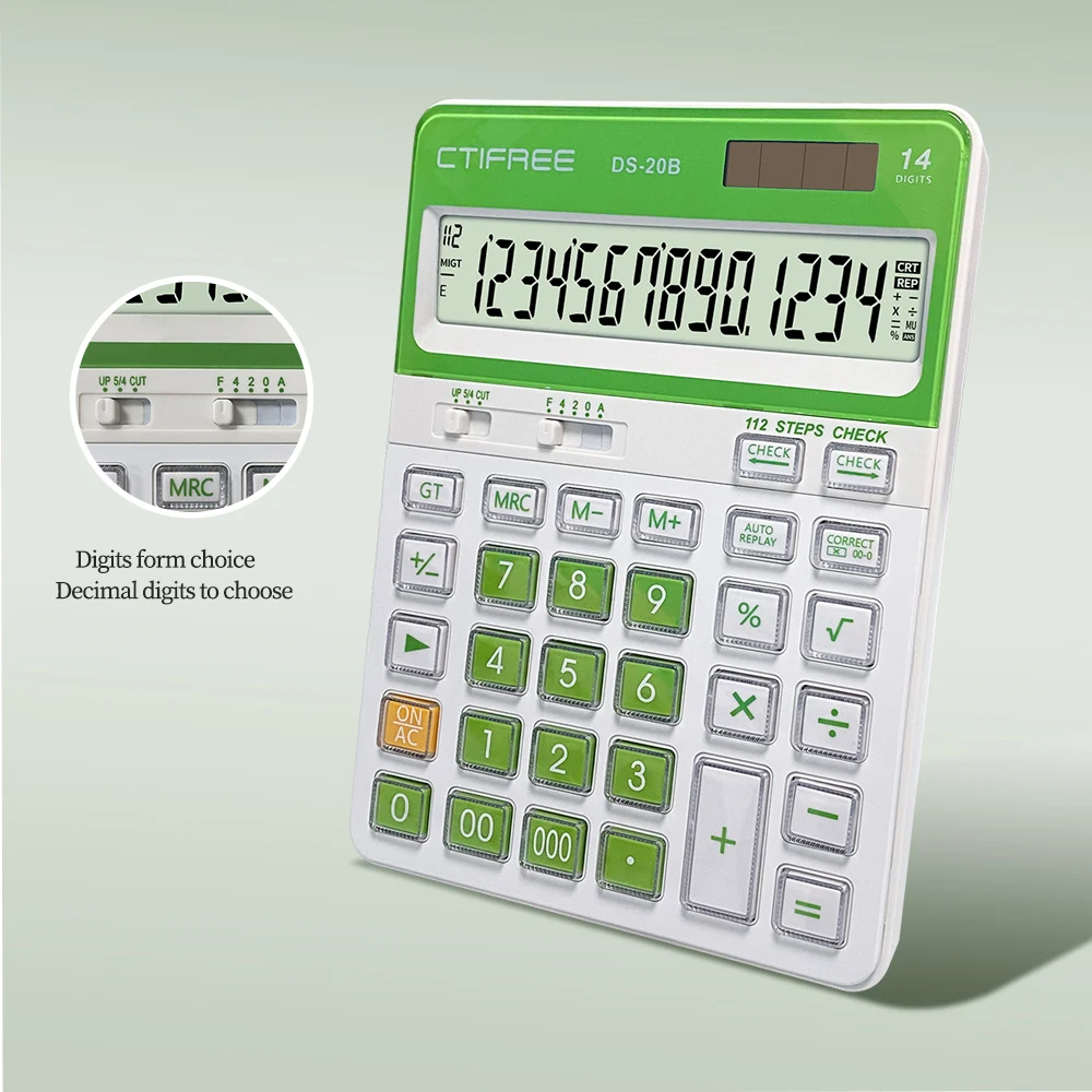 Hot Sale Calculator School Office Business Accounting Desktop New Style Simple Calculator 14 Digit Backup Battery Calculator