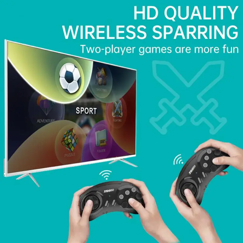 SG800 Video Game Console For Sega Genesis Built-in 1500 Classic Retro Game Console Wireless Controller Gamepad Bit HD TV