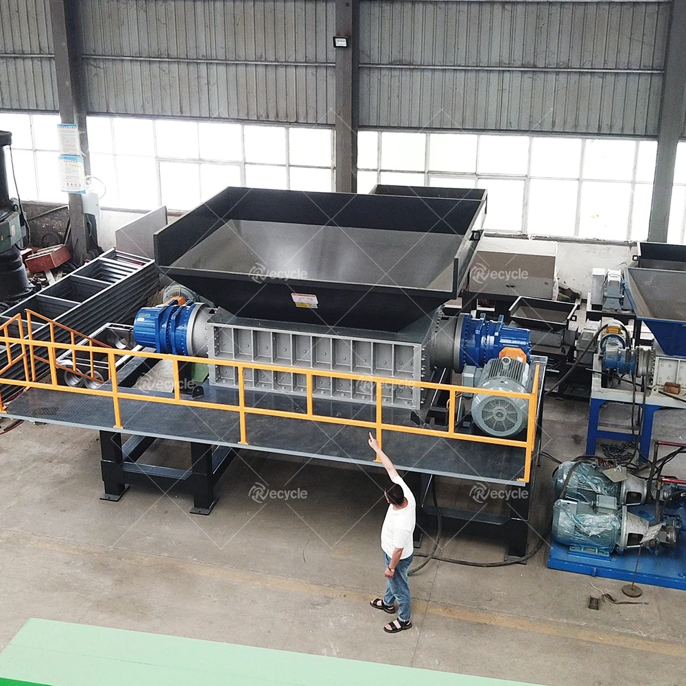 Scrap Metal Plastic Wood Glass Shredder Crusher Recycling Machine