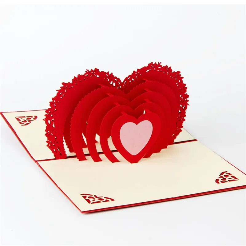 
3D Postcard Laser Cut Wedding Invitations Card Mariage Pop Out Card 