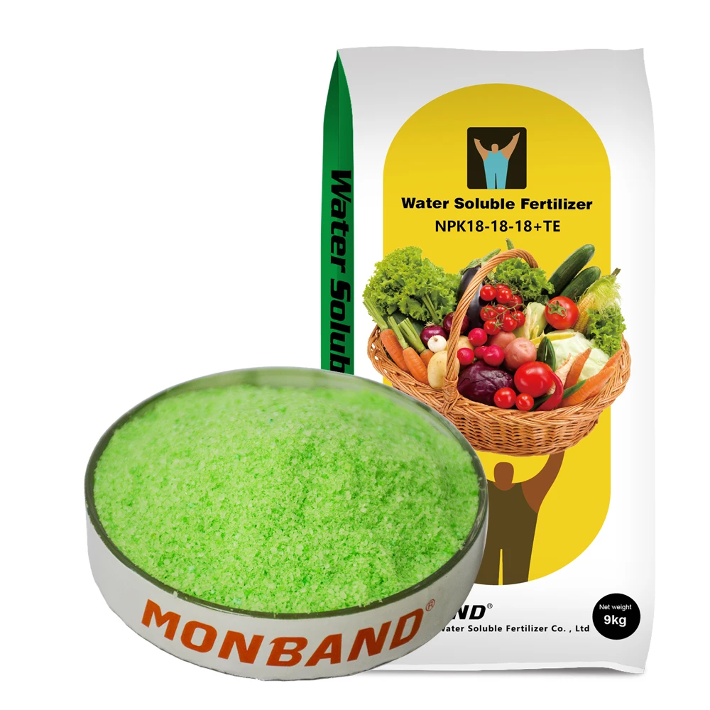 NPK 18-18-18+TE Balance Formula Water Soluble Fertilizer for agriculture crops npk compound fertilizer