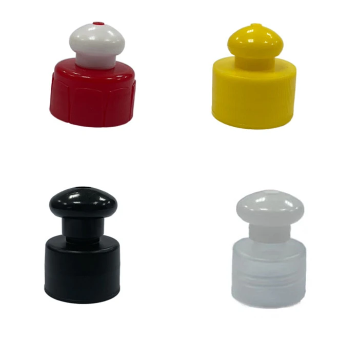 ZA-702 red and white pull cap push 24mm 28mm pull cap plastic water bottle cap push pull hot sale in USA