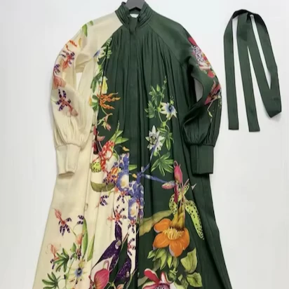 wholesale of features Silk Fabric 300cm Jacquard Fabric Matte Elastic Fabric Print Clothing Lining