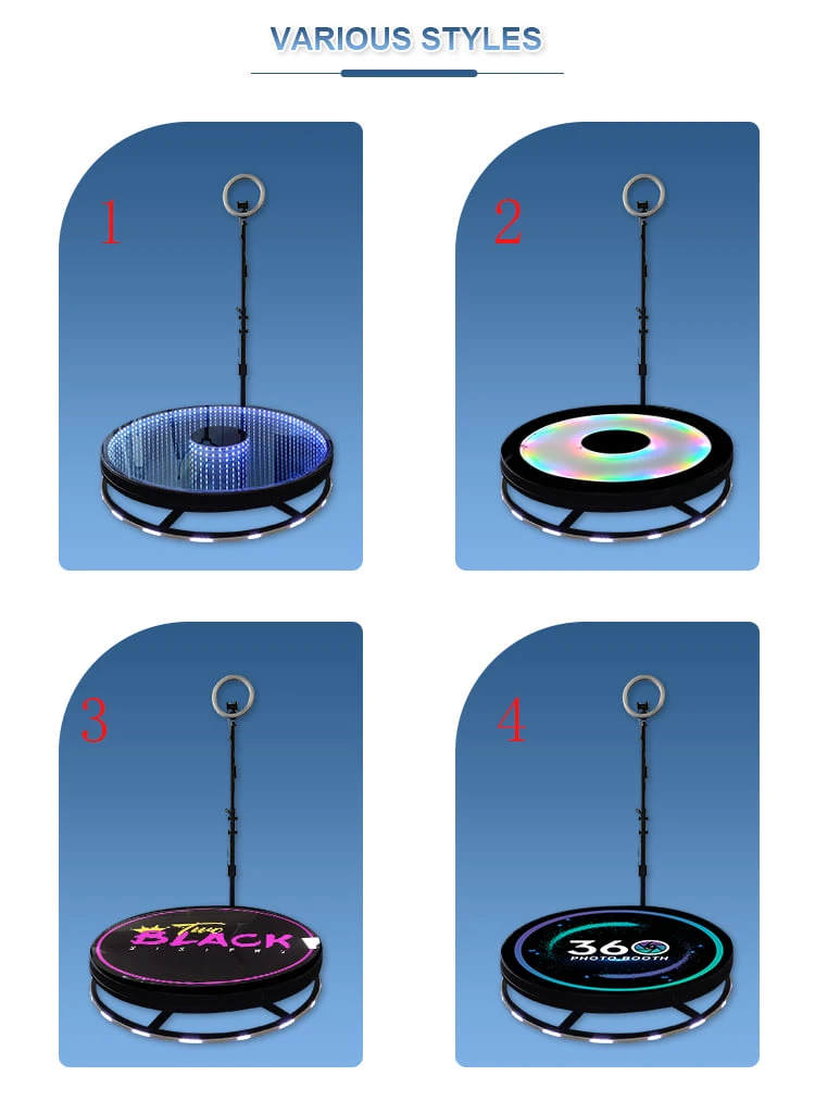 360 Photo Booth Magic Led Frame Machine Automatic And Flight Case  360 Photo Booth For Party