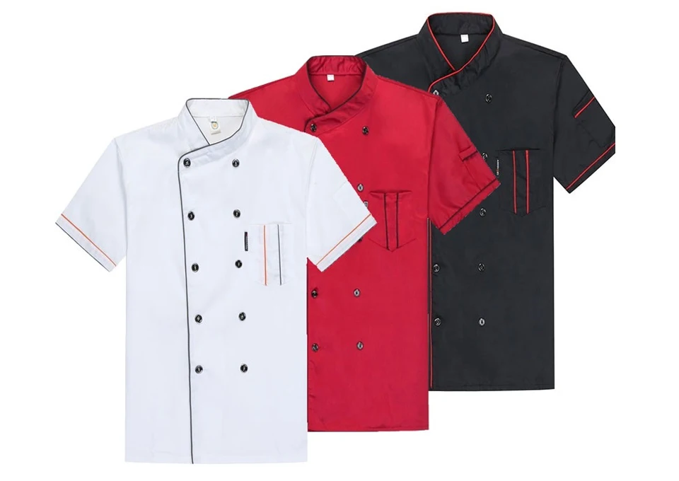 Professional head chef uniform white coat long sleeve work coats hotel restaurant kitchen chef uniform chef shirt sushi overalls