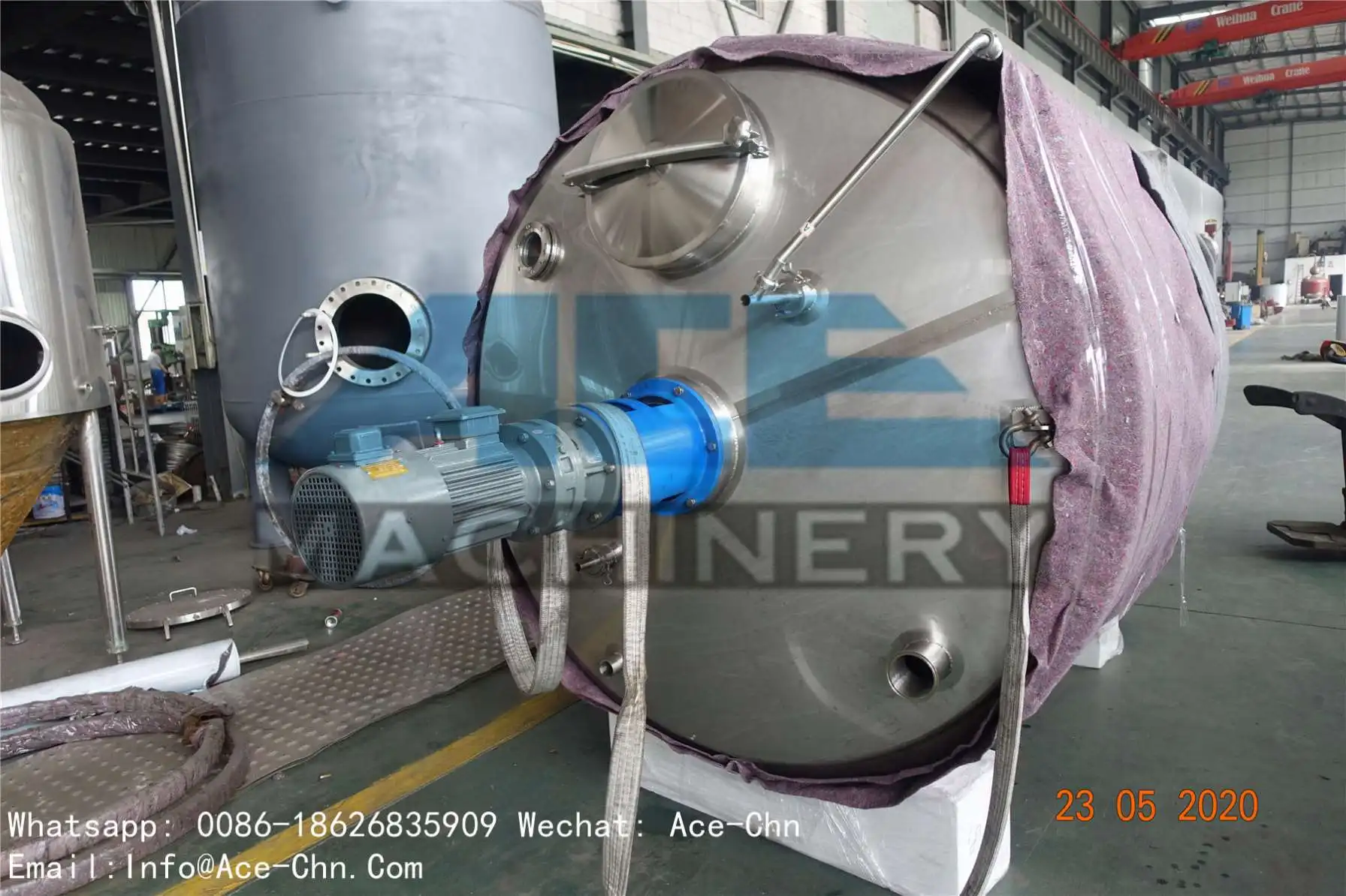 Ace New Design Agitator Industrial Cosmetics Liquid Soap Mixer Machine / Mixing Tank Drawing