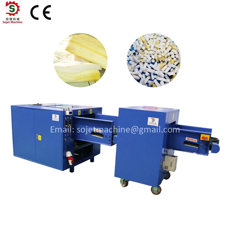 high productivity sponge foam crushing machine foam shredding machine for pillow production sponge cutting machine for pillows