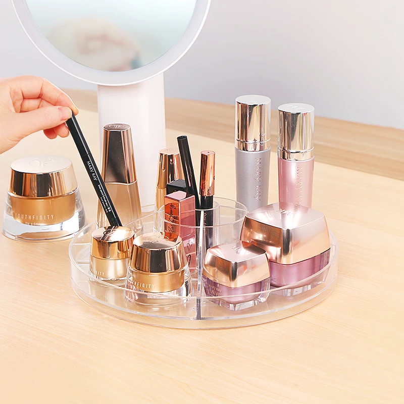 
Acrylic Clear Spin Kitchen Spice Bottles Spinning Lazy Susan Turntable Storage Bin Rotating Organizer 