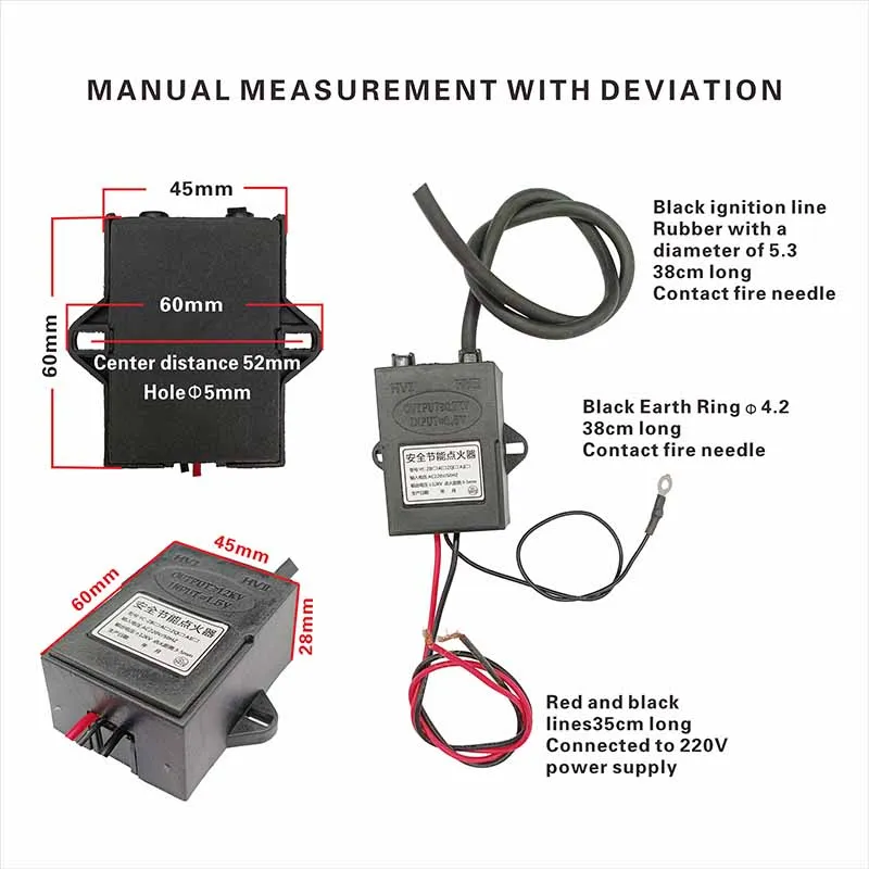 AC 220V Input Electronic Spark Igniter Pulse Ignition Coil with Temperature Controller Product Category Transformers