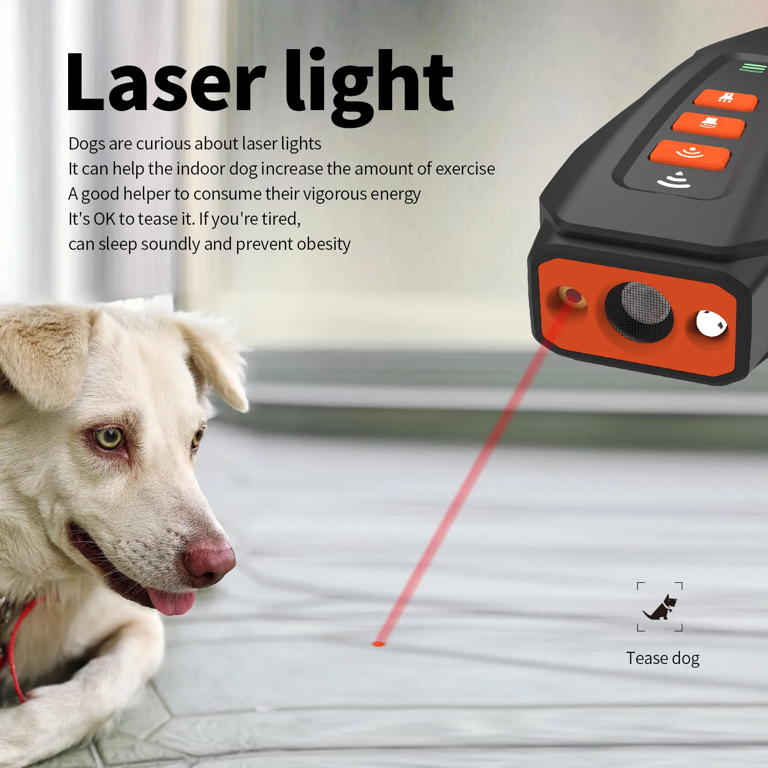 Outdoor mouse Repellent anti barking training device ultrasonic dog chaser With LED Light