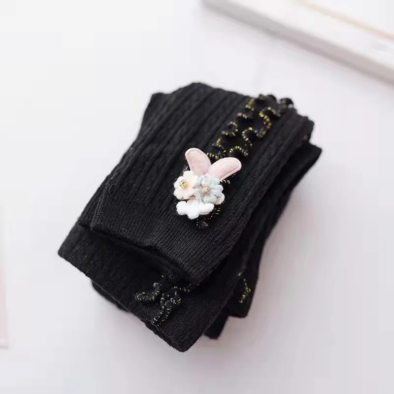 Lot baby girls kids cartoon 3d animals cotton knit frill baby girl tights