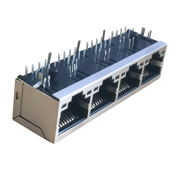 E5J88-032-01-L 1x4 многопортовый RJ45 Женский Разъем для Intel NIC