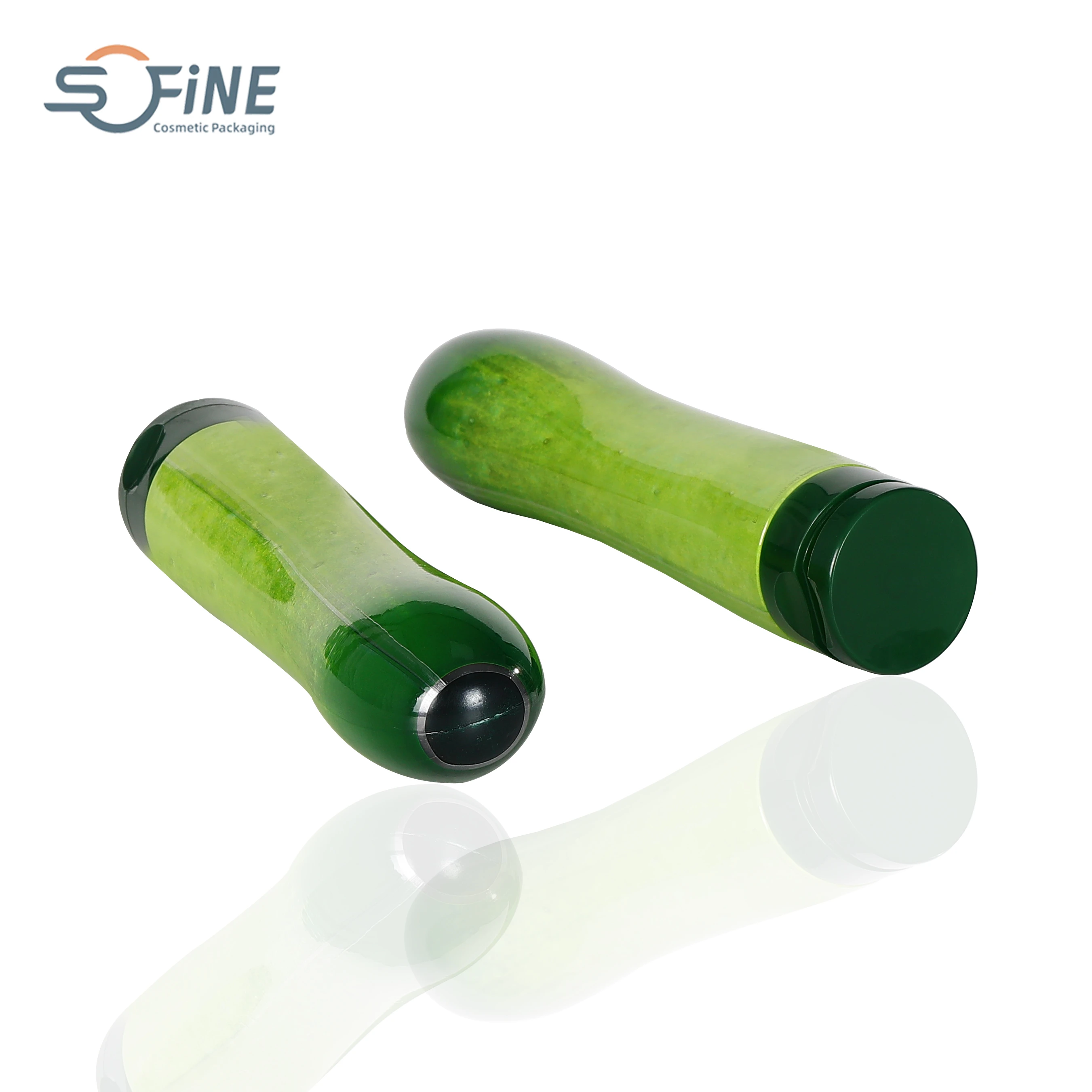 Unique aloe shape gel PE bottles 100ml 250ml wholesale