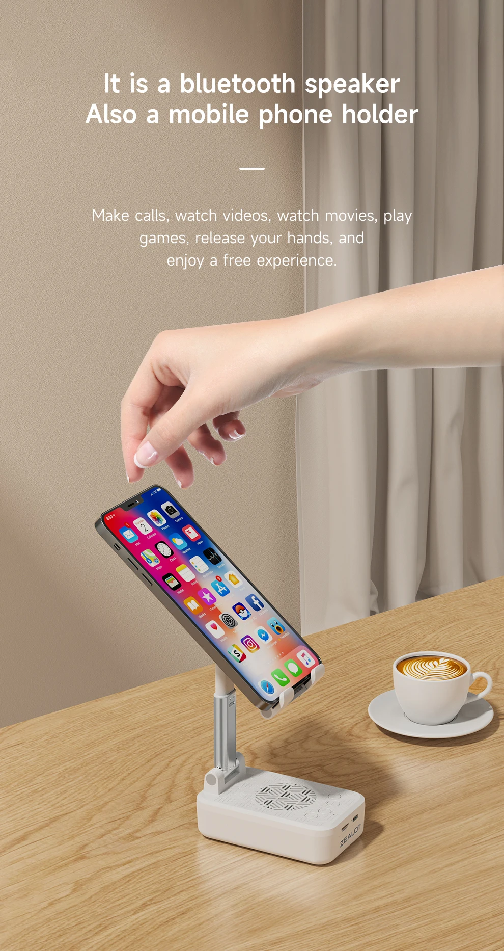 2023 factory Hot sale B20 2 in 1 Portable Blue tooth Speaker 5.1 with phone stand Touch Digital Noise Reduction Portable Earbuds