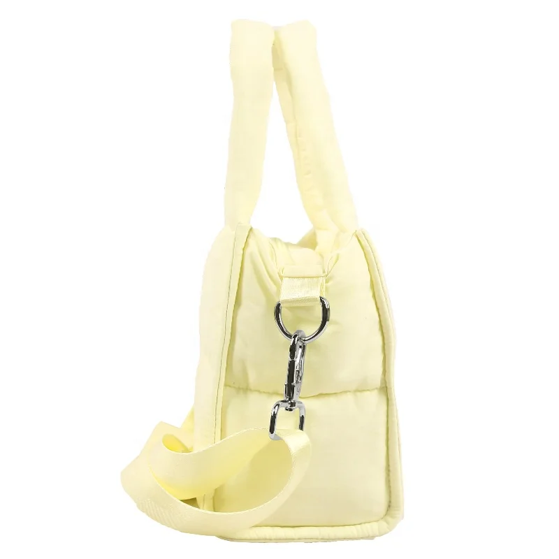 CHANGRONG Custom lightweight puffer tote bag for women quilted puffy handbag