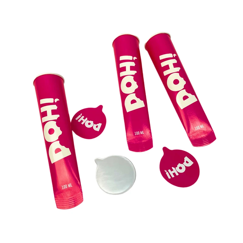 Recyclable custom logo printed ice cream tube callipo ice cream tube