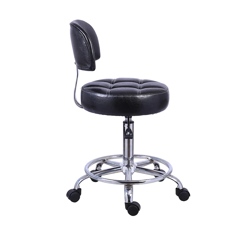 Wholesale Cheaper Convenient Adjustable Rolling Swivel Metal Bar Stool Rotating Barber Chair Hair Salon Stool