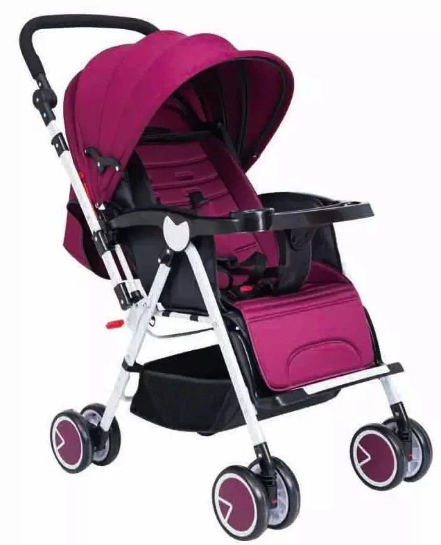 wholesale cheap price Four wheels folding stroller bike baby tricycle customized lightweight pram