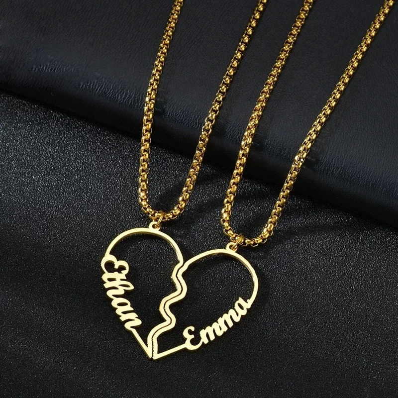 Personalized custom stainless steel jewelry foot charm with logo  double layered name necklace