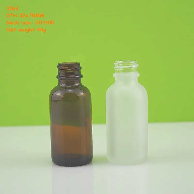 1oz empty matte amber essential oil glass bottle with dropper